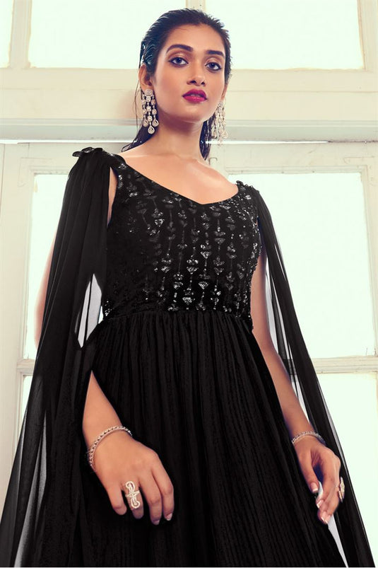 Electric Blue Choli Style Gown With Dupatta – Label Shaurya Sanadhya